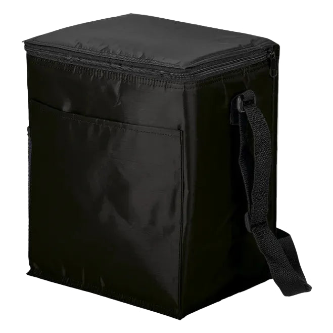 12 Can Cooler with 2 Exterior Pockets 70D PEVA Lining