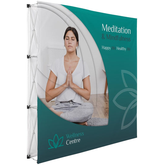 Double-Sided Straight Banner Wall 2.25m x 2.25m