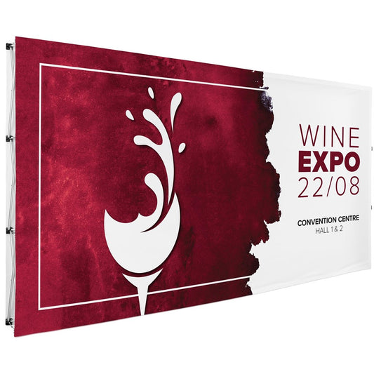Double-Sided Straight Banner Wall 4.45m x 2.25m