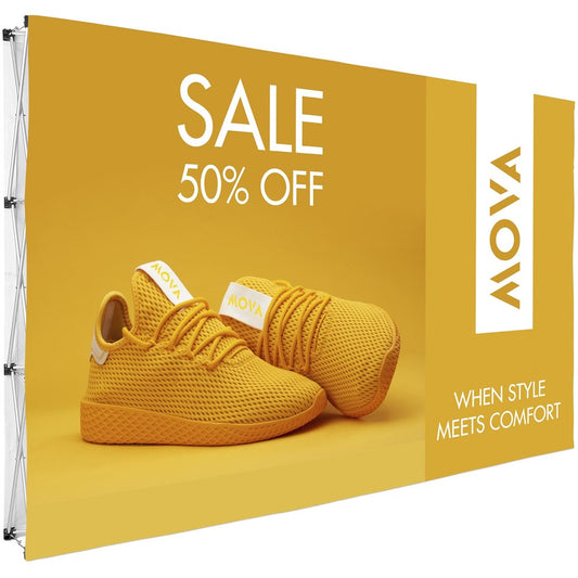 Double-Sided Straight Banner Wall 3.7m x 2.25m