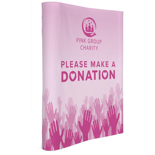 Curved Banner Wall with Wings 1.45m x 2.25m