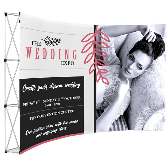 Curved Banner Wall 3.5m x 2.25m