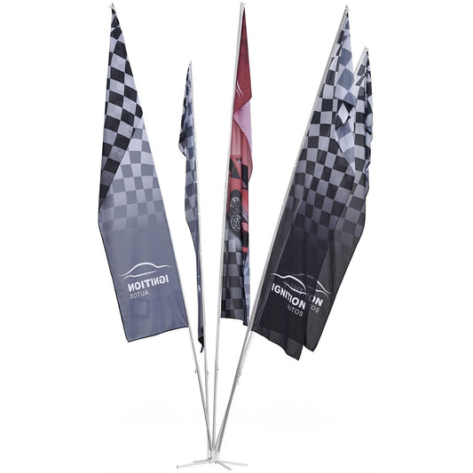 5 Pole Cluster Flags 1m x 4m